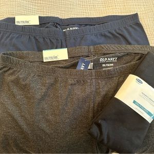 NWT | *Set of 3* Old Navy Leggings | Black, Navy, & Dark Heather Grey | Size XXL